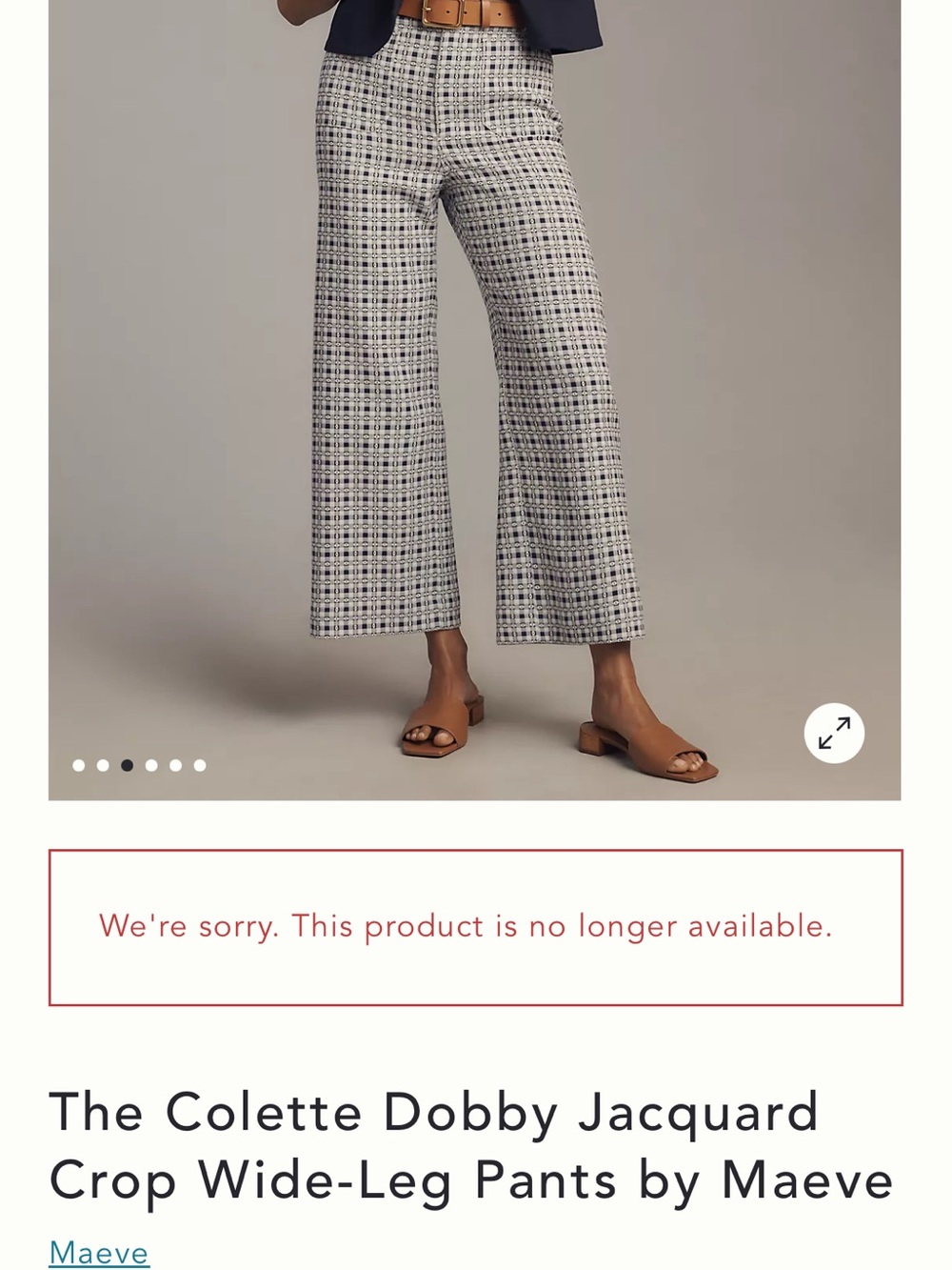 Maeve Blue and White Gingham Colette Waistband